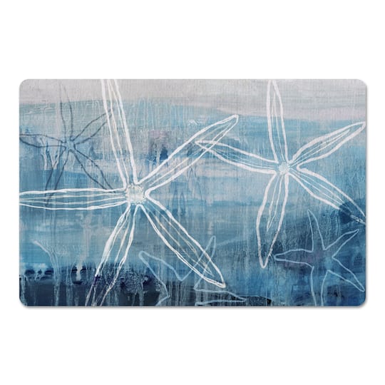 Drawn Starfish Floor Mat, 27" x 18"